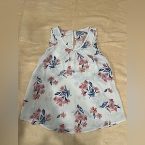 SHEIN White and Pink Floral Top